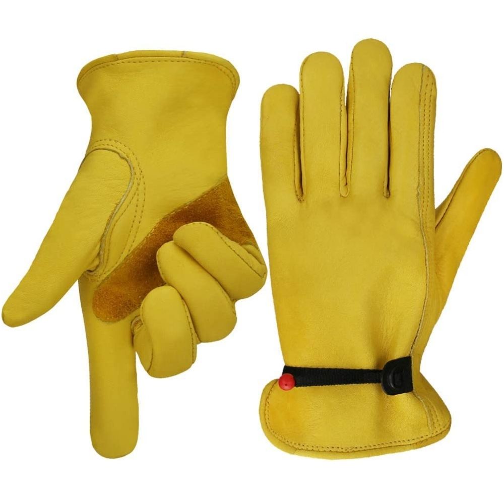 Leather Gardening Gloves: Large