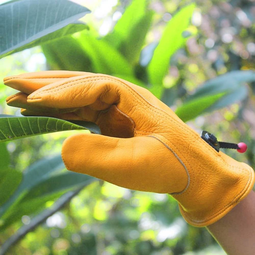 Leather Gardening Gloves: Large: image 2