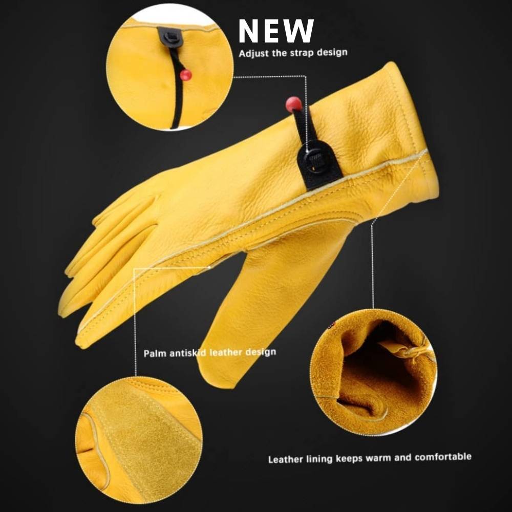 Leather Gardening Gloves: Large: image 4
