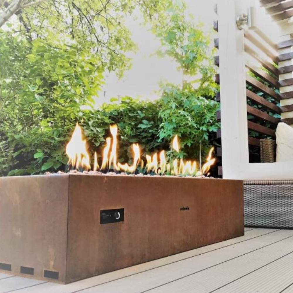 Corten Steel Gas Firepit: image 6