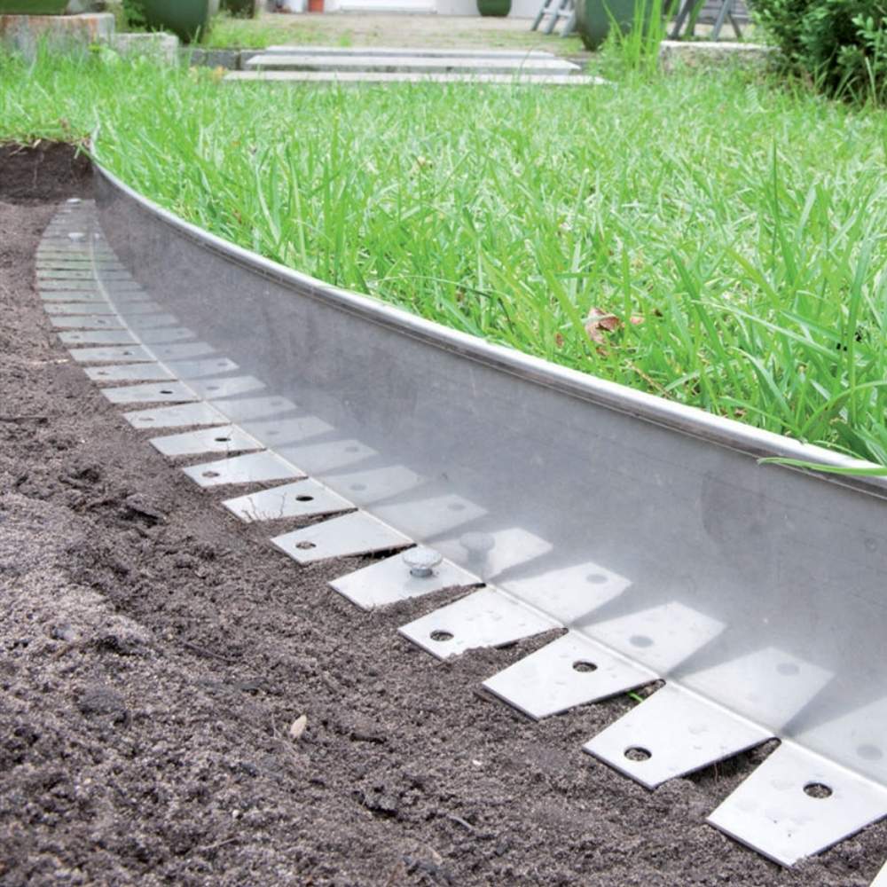 Stainless Steel Garden Edge: 100mm Face Height (per m): image 1