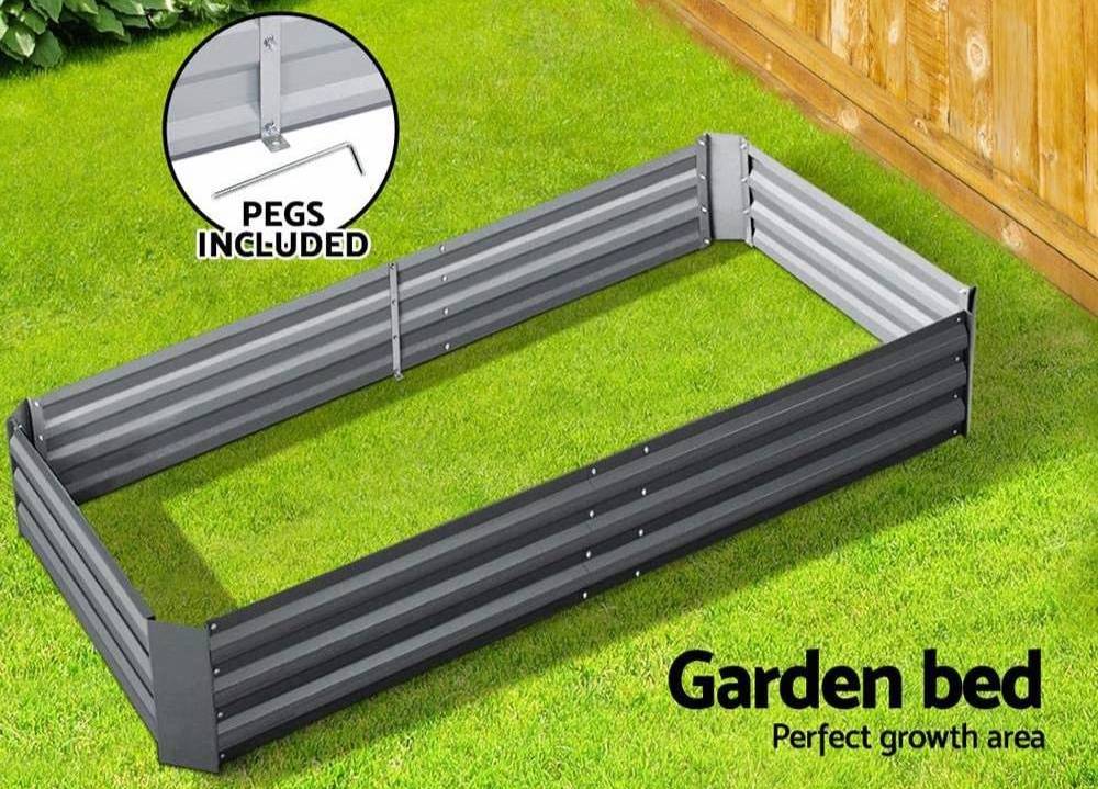 Metal Raised Garden Bed: 210cm x 90cm x 30cm: image 6