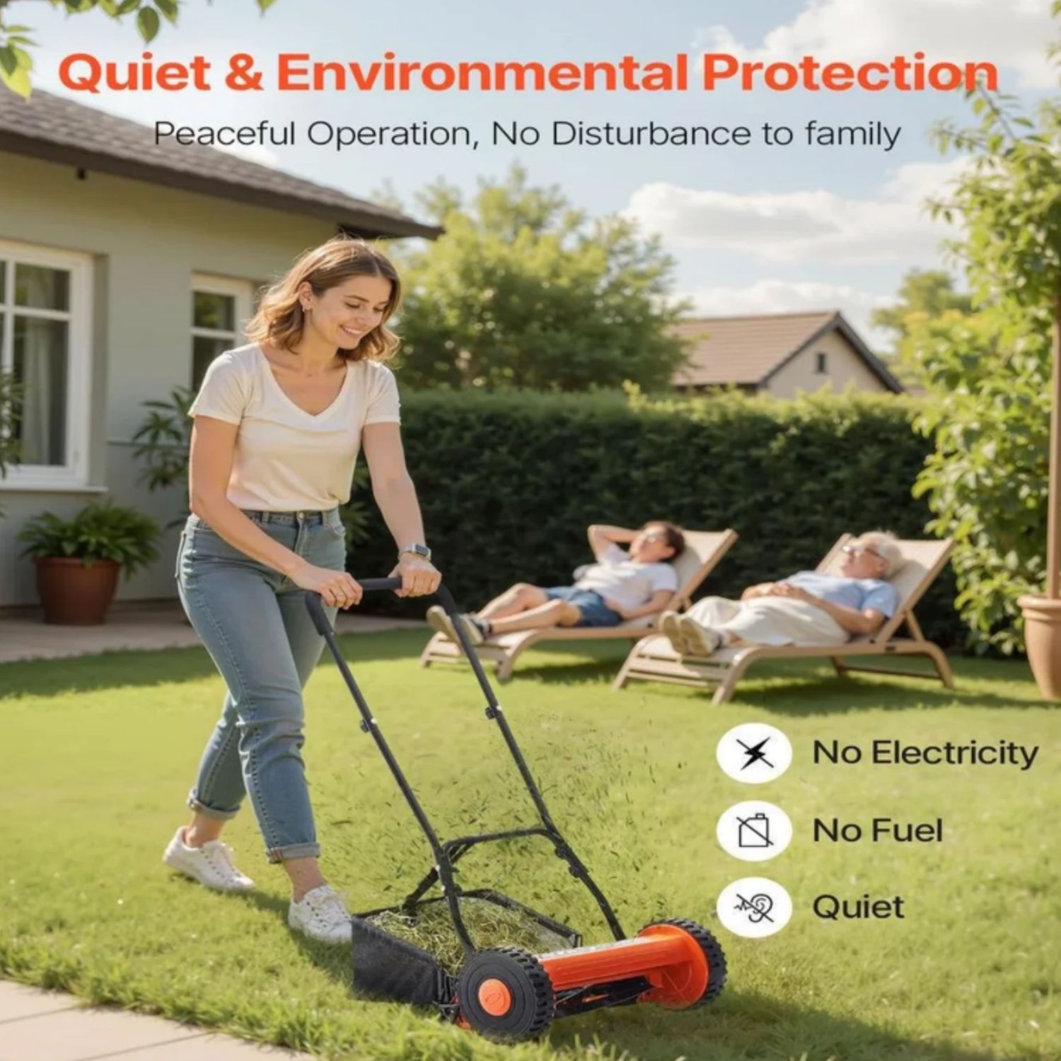Manual Garden Lawn Mower: image 5