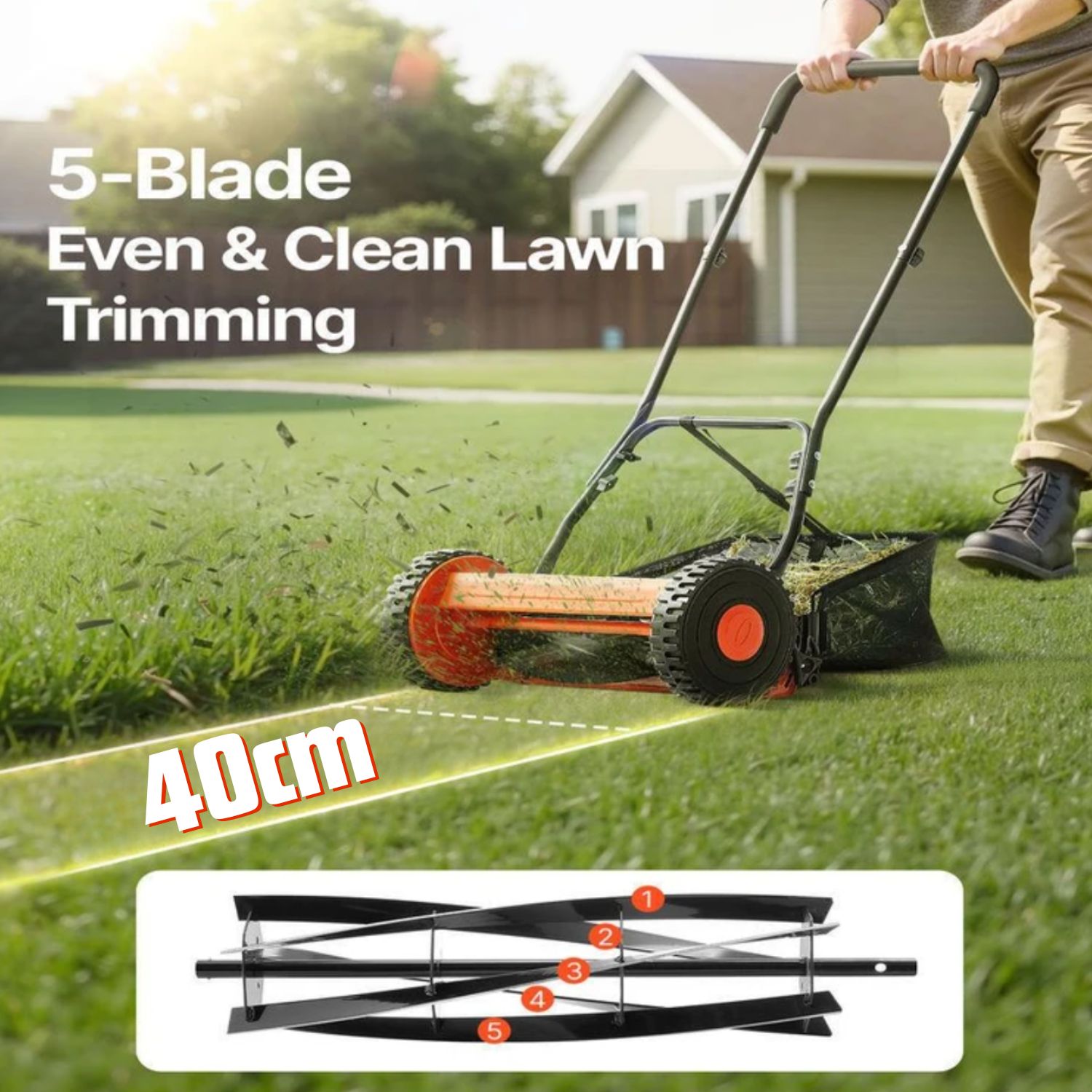 Manual Garden Lawn Mower: image 7
