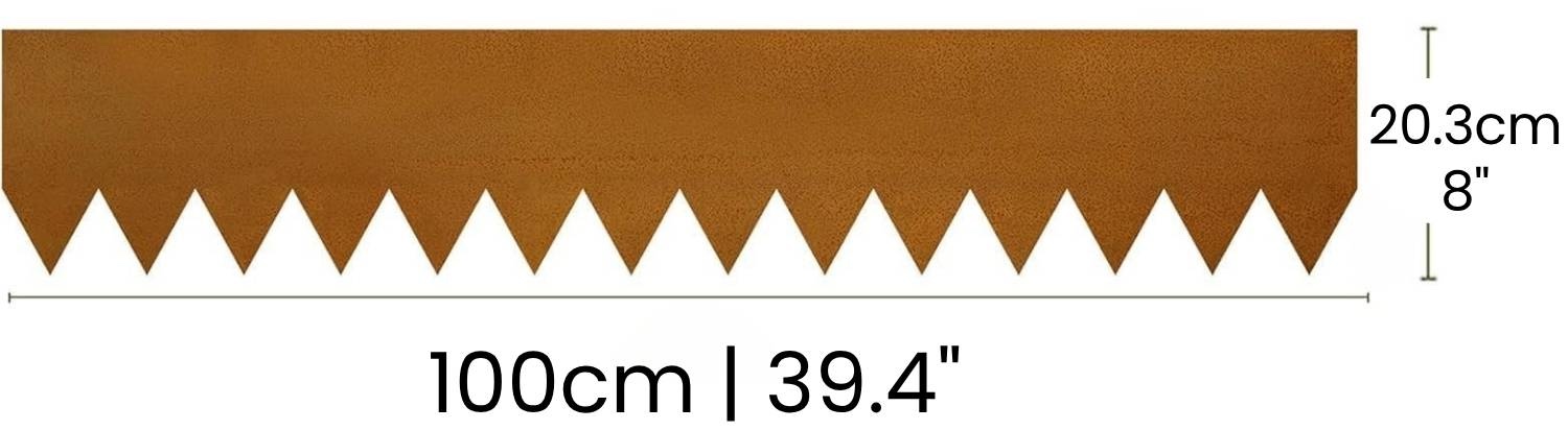 Weathered Steel Garden Edge: 150mm Face Height (per m): image 2