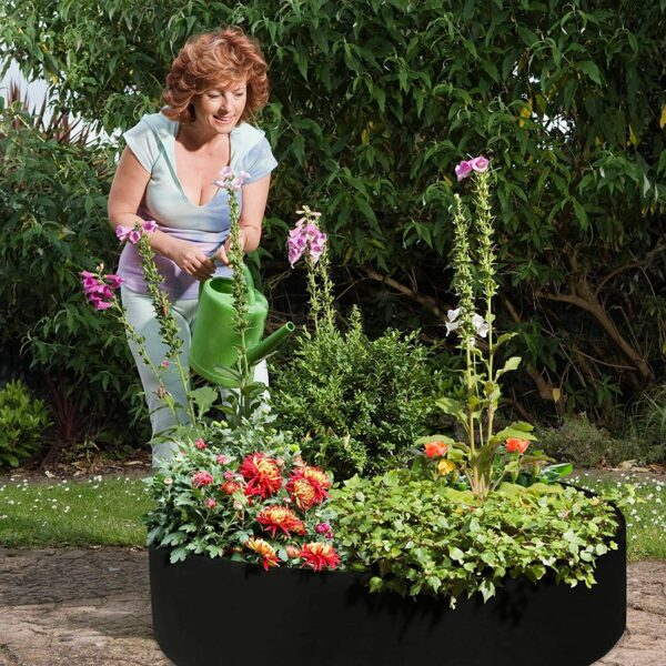 large round raised planter garden bed bag