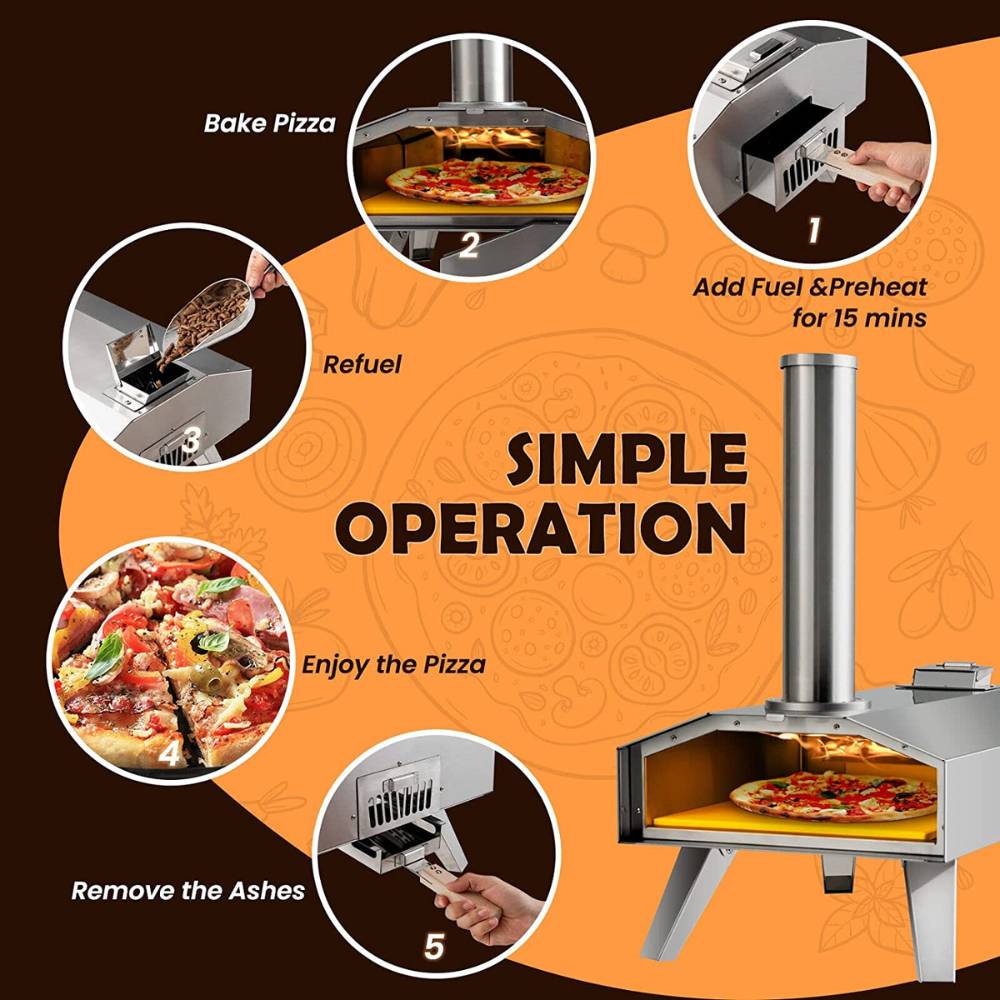 buy wood pellet fired pizza oven